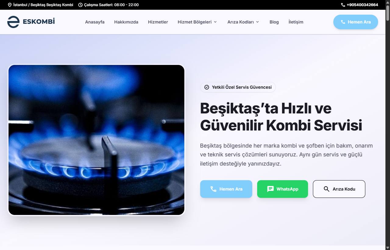 Beşiktaş Kombi — ekran görüntüsü