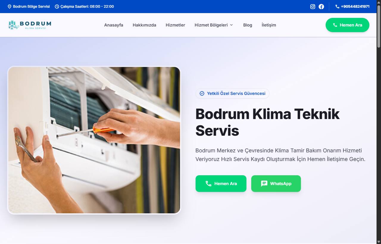 Bodrum Klima Servisi — ekran görüntüsü