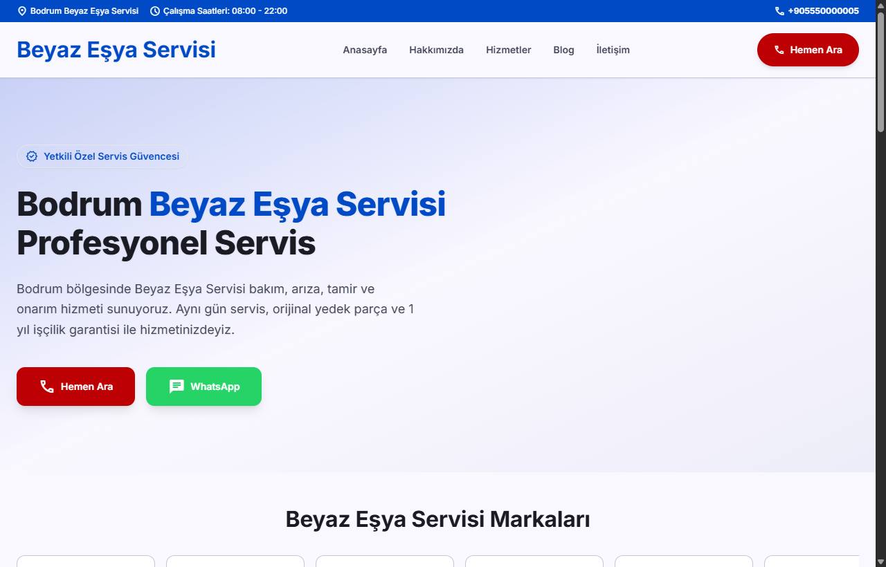 Bodrum Beyaz Eşya Servisi — ekran görüntüsü