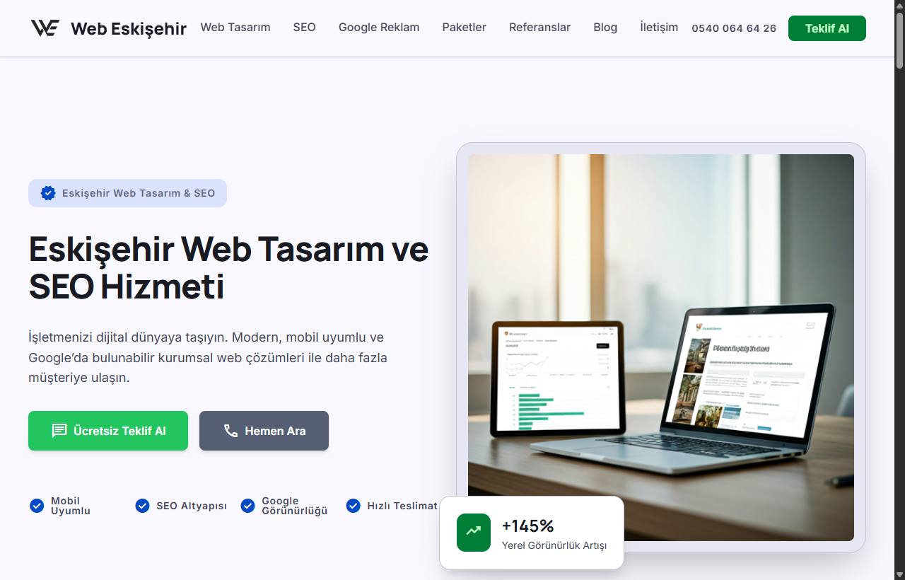 Web Eskişehir — Ajans — ekran görüntüsü